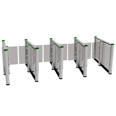 High Speed Glass Swing Gate Biometric Access Control Turnstile for 45 People/min and AC220V Power Supply