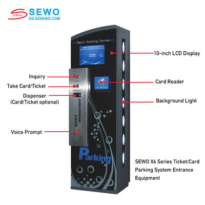 SEWO Smart Parking System with Offline Operation Steel Tempered Glass Housing and 13.56MHz 125KHz RFID Support
