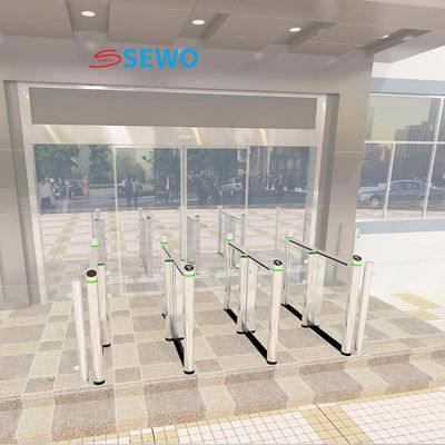 Harga yang bagus Sistem Pengendalian Akses Biometrik Luar Ruang Gerbang Kecepatan Turnstile Sistem Gerbang Swing Baja Rinsless on line