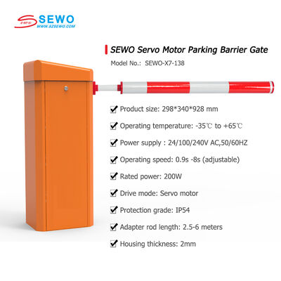 Durable Boom Barrier Gate Equipped with Servo Motor Providing Quiet Smooth Opening and Closing with Safety Features