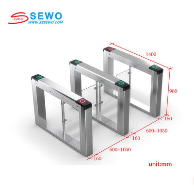 201 Stainless Steel Swing Gate Turnstile with AC220V Power Supply and Customizable Arm Length for Secure Access Control